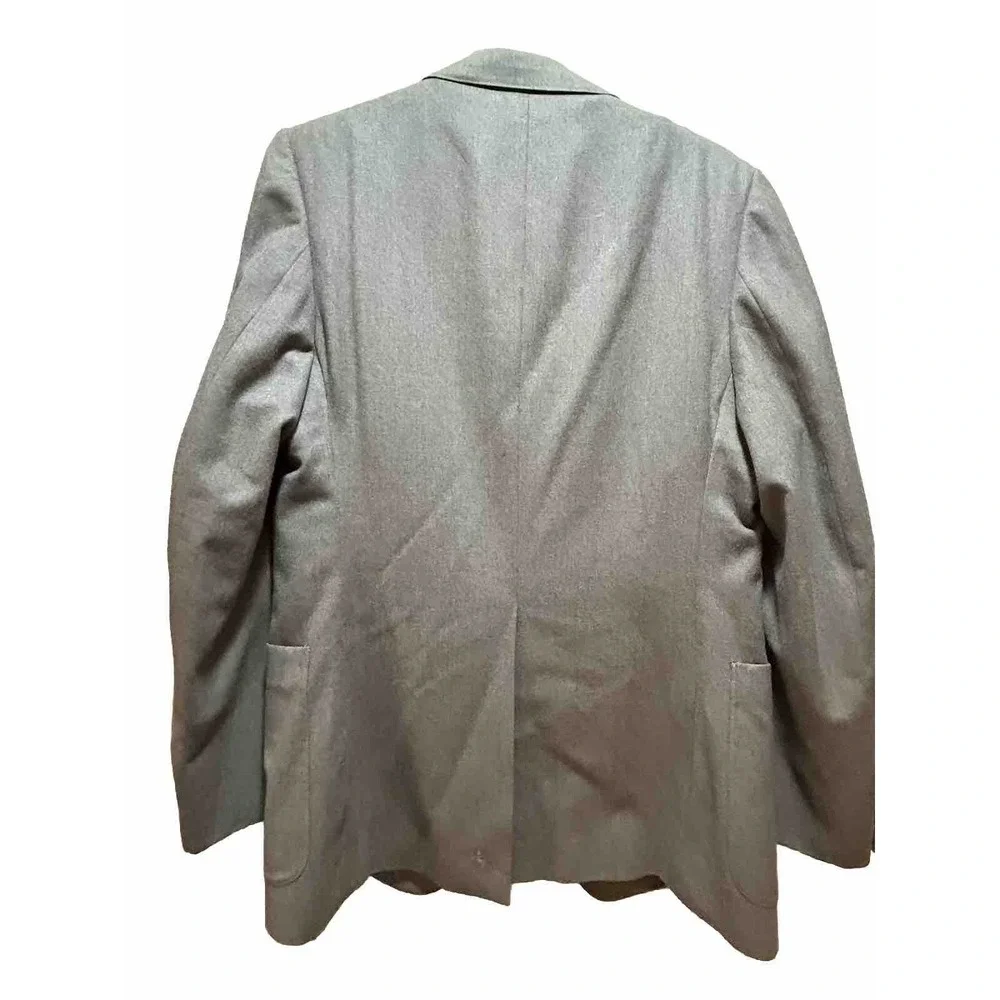 Lucasini Men's 2 Piece Suit Jacket- Worsted Wool - Sport Coat & Vest - Size: 44R